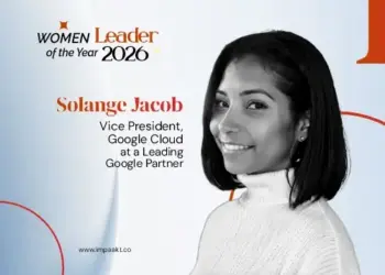 Solange Jacob, Vice President of Google Cloud at a Leading Google Partner, featured on the cover of IMPAAKT Magazine Women Leader of the Year 2026