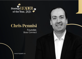 Chris Pennisi, Founder of Boss Connect and Strategy Leader of the Year 2026, speaking about business strategy, leadership, and sustainable business growth. 